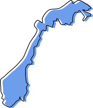 recommend clip art: norway vector map outline stylized, norway map, norway stylized map