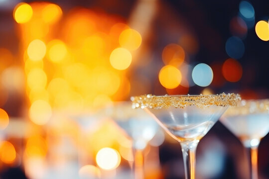 Refreshing Lemonade Elegance: Martini Glass Delights