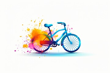 Fototapeta premium Graphic illustration of a bicycle