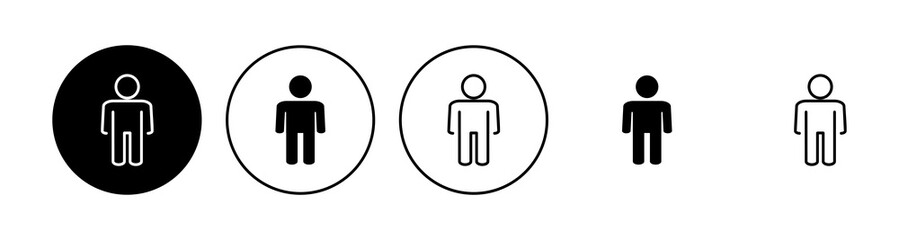 Man icon set. male icon vector. human symbol