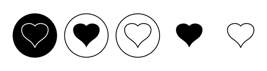 Love icon set. Heart icon vector. Like icon vector.