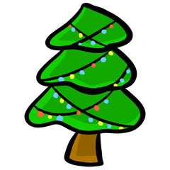 christmas tree with a snowman