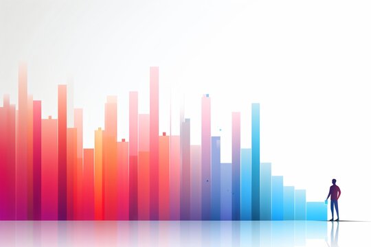 Graphic illustration of a bar chart of histogram