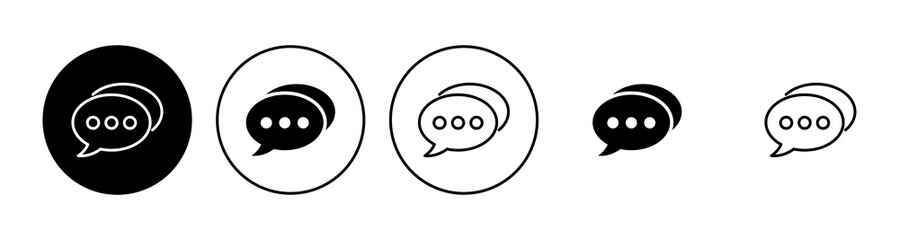 Chat icon set. speech bubble icon. comment icon vector. message. contact us