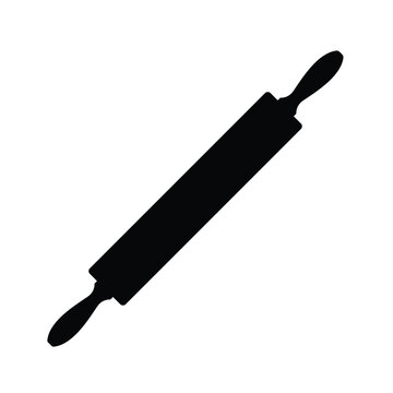 recommend clip art: Rolling Pin Silhouette. Black and White Icon Design Elements on Isolated White Background