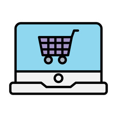 Shopping online icon
