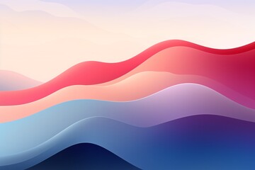 Surreal and soft colors desktop wallpaper with waves