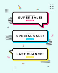 SUPER SALE speach bubble tag frame label illustration vector collection promotion shop template poster offer flyer element