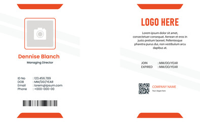 Free vector abstract id cards template concept