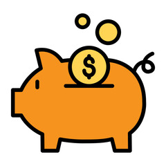 Piggy bank icon