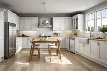 Fototapeta na wymiar modern kitchen interior generated ai