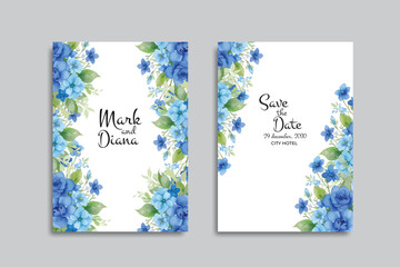 vector floral wedding invitation card design. watercolor flower art wedding invitation template.
