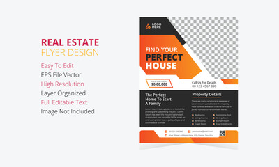Real estate house property flyer poster template