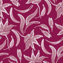 Stylized Lilies Seamless Pattern
