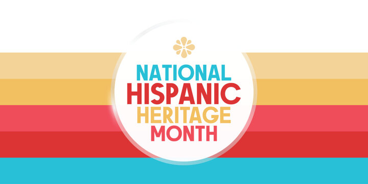 National Hispanic Heritage Month in September and October. Hispanic and Latino Americans culture. Celebrate annual in United States. Poster, card, banner and background.