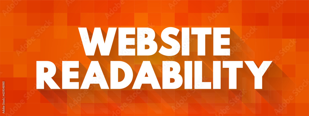 Poster Website Readability - measure of how easy it is for visitors to read and understand text on a web page, text concept background