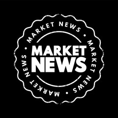 Fototapeta premium Market News text stamp, concept background