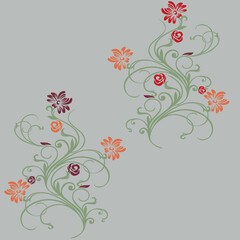 seamless vector flower with cheeks design  pattern on background