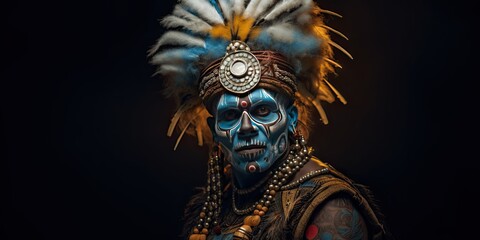 colorful voodoo priest
