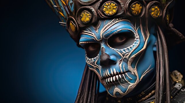 colorful voodoo priest