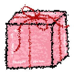 Fototapeta premium Christmas days pixel art