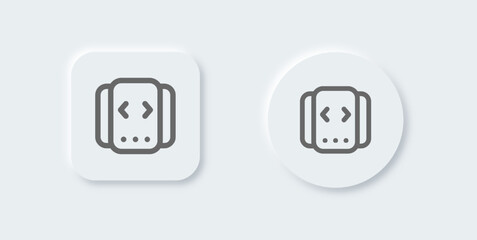 Slider line icon in neomorphic design style. Bar control signs vector illustration.