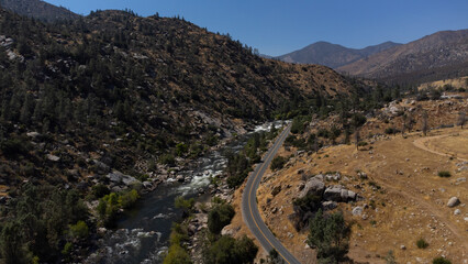 Aerial View of Kern River, Kernsville, California