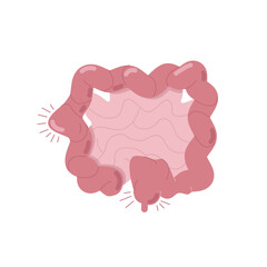 Constipation pictogram, symbol. Retention of feces problem.