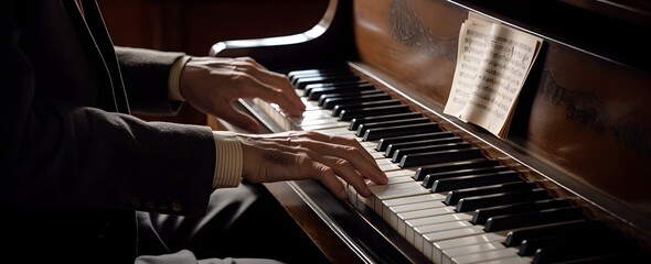 musician playing the piano