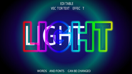 RGB Light Text Effect 