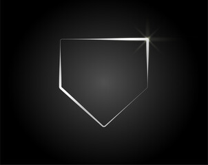 Baseball Home Plate Vector Icon. Vector Template Design. Silhouette. Playing. Home base. Sport. Diamond Baseball