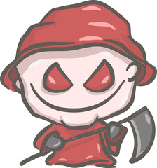 Obraz premium Halloween character cartoon elements