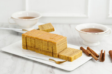 Lapis Legit, Sliced Layered Cinnamon Butter Cake