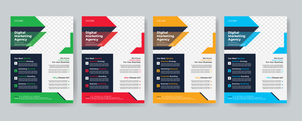 Modern Creative Corporate business, digital marketing agency flyer Brochure design, cover modern layout, annual report, poster, flyer in A4 template