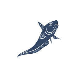 Deep sea fish vector illustration design. Deep Sea fish logo design Template.