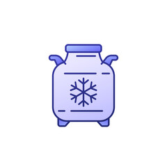 cryobank, storage tank, cryo bank icon with outline