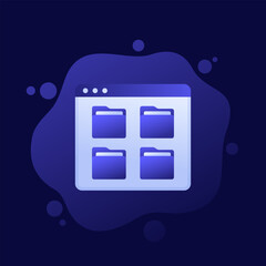 file folders icon, vector design