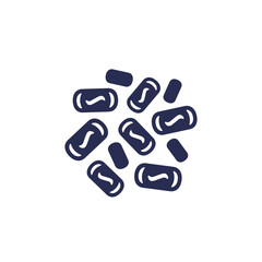 wood pellets icon on white