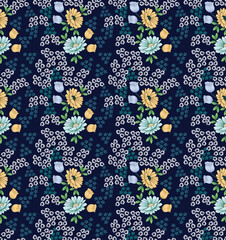 seamless vector flower with cheeks design  pattern on background