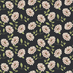 seamless vector flower with cheeks design  pattern on background