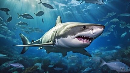 Fototapeta premium shark in the sea