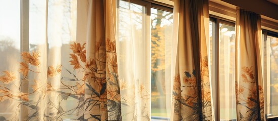 Interior textiles used to decorate windows such as curtains