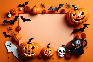 Halloween spooky party decorations background