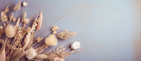 Dried flowers in a simple setting with a romantic touch