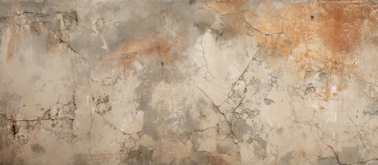 A cracked peeling wall with a grimy vintage texture for backdrop