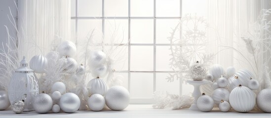Christmas decor in white