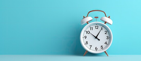 Countdown clock on blue wall stylish design