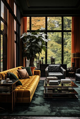 living room house interior, generative ai