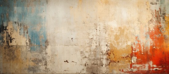 Vintage abstract art wall advertising in color with various backgrounds and textures
