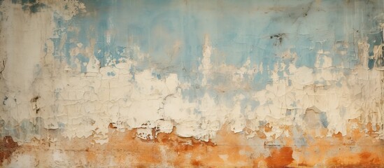 Weathered wall with peeling paint